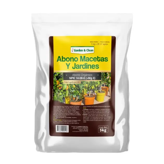 Abono Orgánico para Macetas y Jardines 5kg
