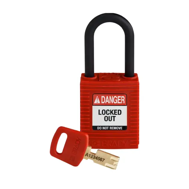 Candado Brady SafeKey Nylon Rojo