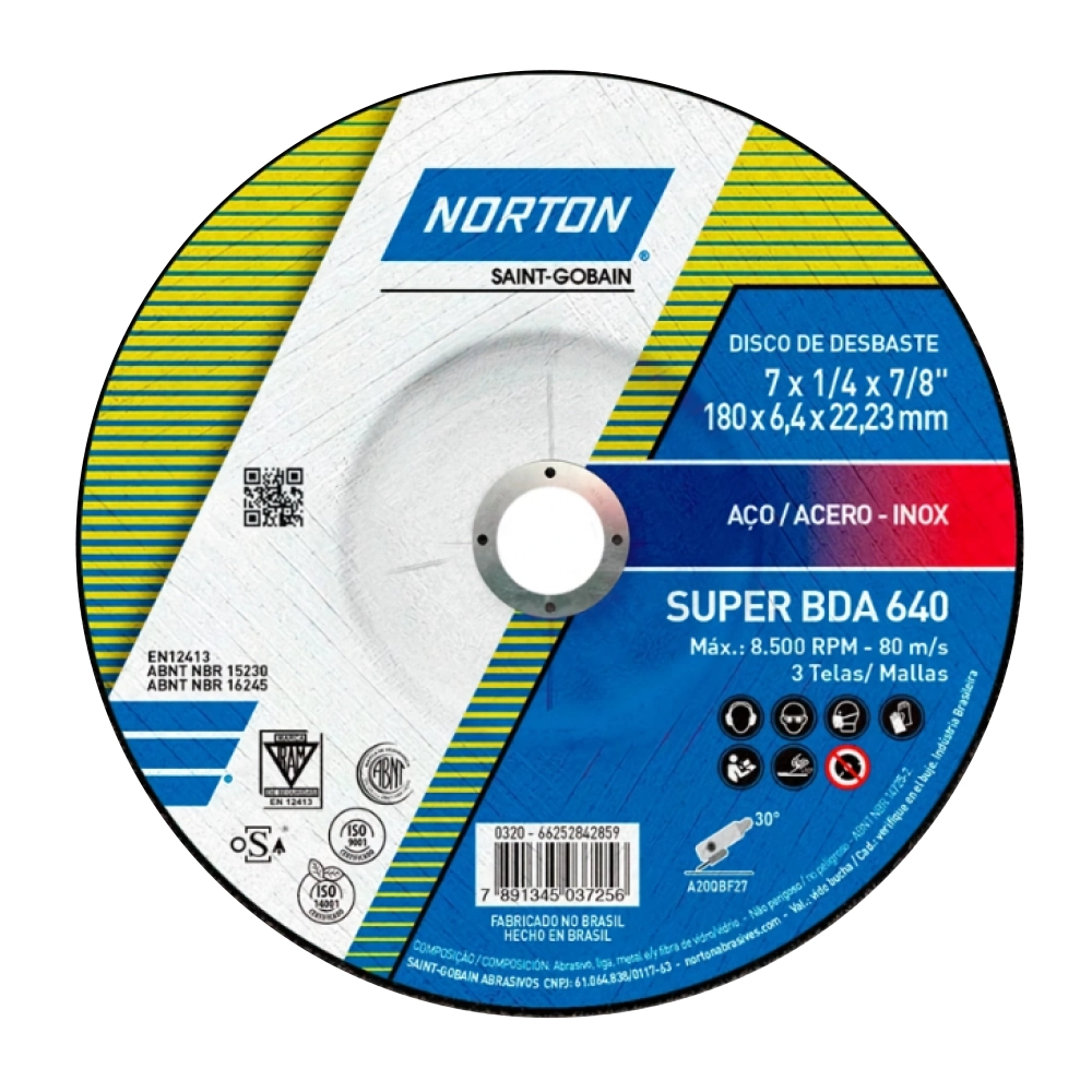 Disco de Desbaste Super BDA 640 Norton 7 pulg