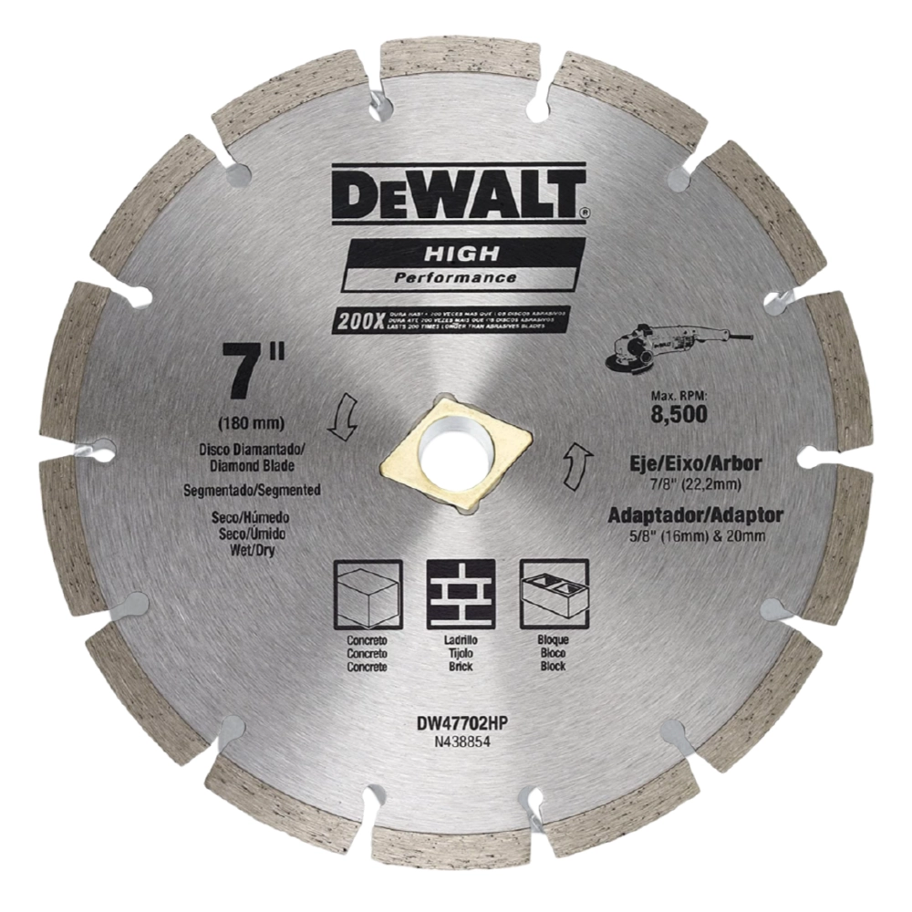Disco Diamantado DeWalt Segmentado 7 pulg