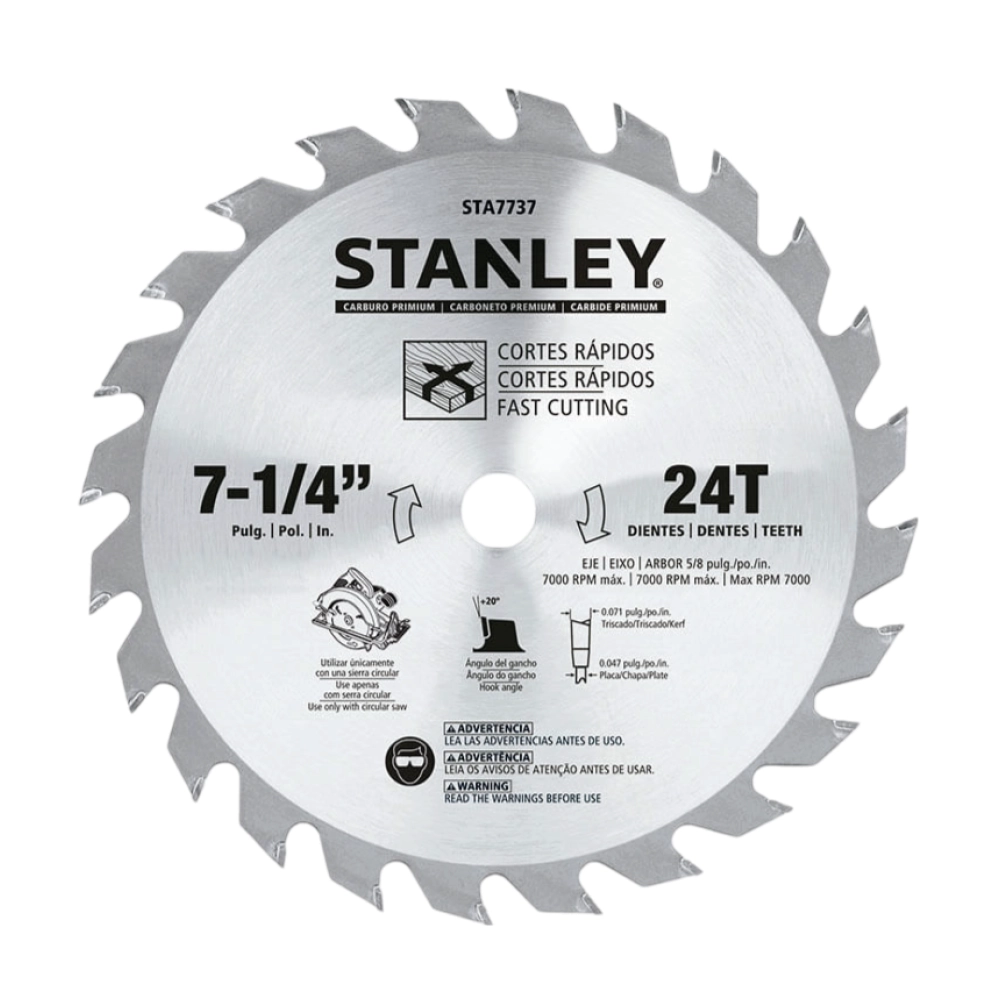 Disco Sierra Circular Stanley STA7737 7-1/4 pulg