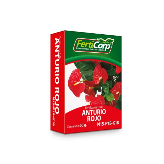 Fertilizante Anturio Rojo en Polvo 50g