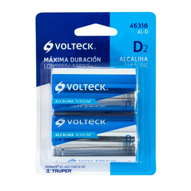 Pilas Alcalinas D Volteck Cilíndricas