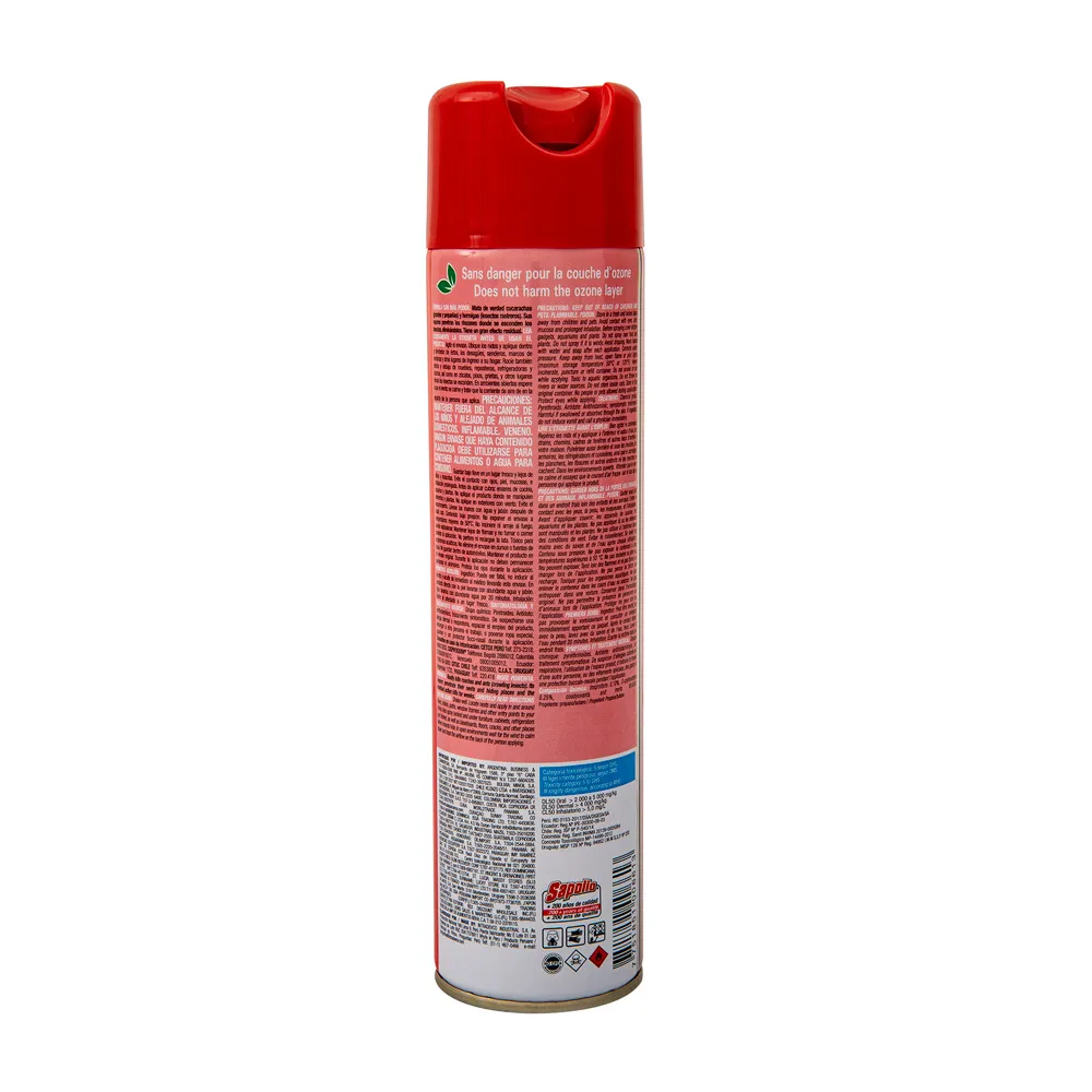 Insecticida Spray Mata Cucarachas Sapolio 360ml - Imagen 2